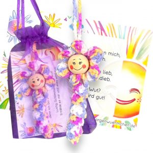 Glückswürmchen Sorgenwürmchen Blume Grasschwertlilie