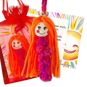 Glückswürmchen Sorgenwürmchen Prinzessin mit Krone Amethyst