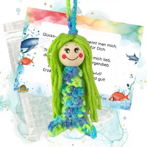 Glückswürmchen Sorgenwürmchen Meerjungfrau Seetang