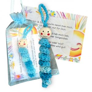 Sorgenwürmchen Glückswürmchen Blau