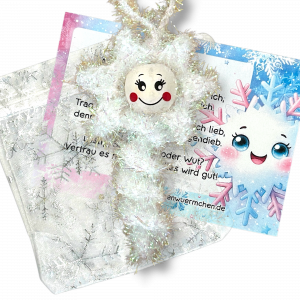 Sorgenwürmchen Glückswürmchen Stern Schneeflocke Weihnachtsstern Worry Worm handmade gehäkelt in vielen Farben