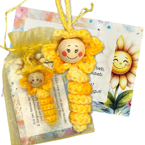 Glückswürmchen Sorgenwürmchen Blume Sonnenblume